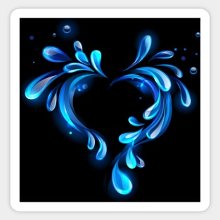 Water heart ( Water hearts ) Sticker